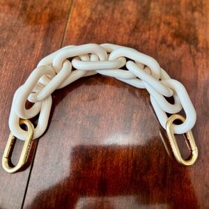 Clare V - Top Handle Cream Resin Strap